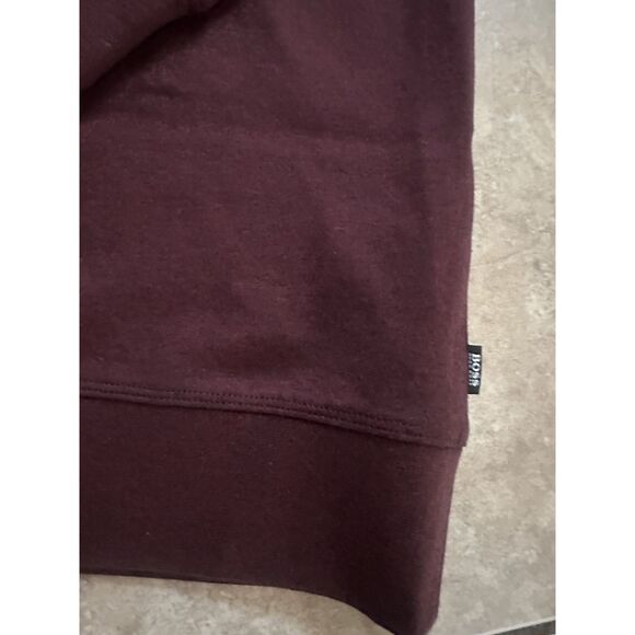 NWT Hugo Boss 4XL Knit Pullover Sweatshirt Zipper Burgundy Red - Picture 4 of 8